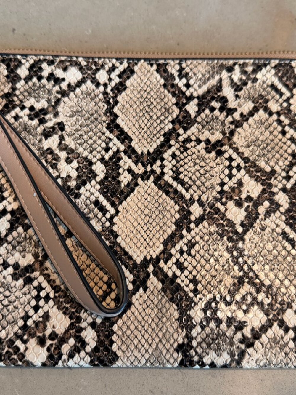 a new day snake print wristlet